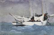 Winslow Homer Key West:Hauling Anchor (mk44) USA oil painting artist